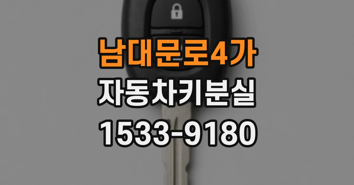 남대문로4가 자동차키분실