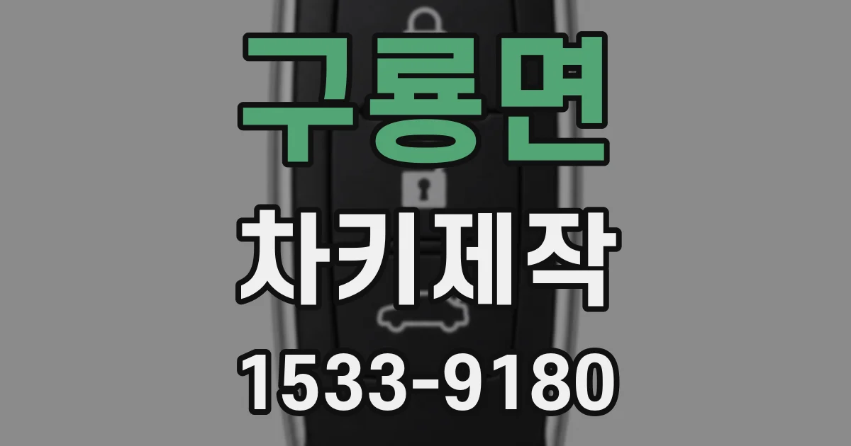 구룡면 차키제작