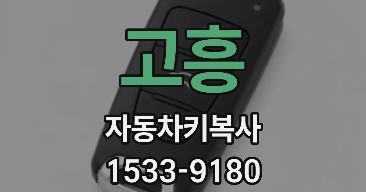 고흥 자동차키복사