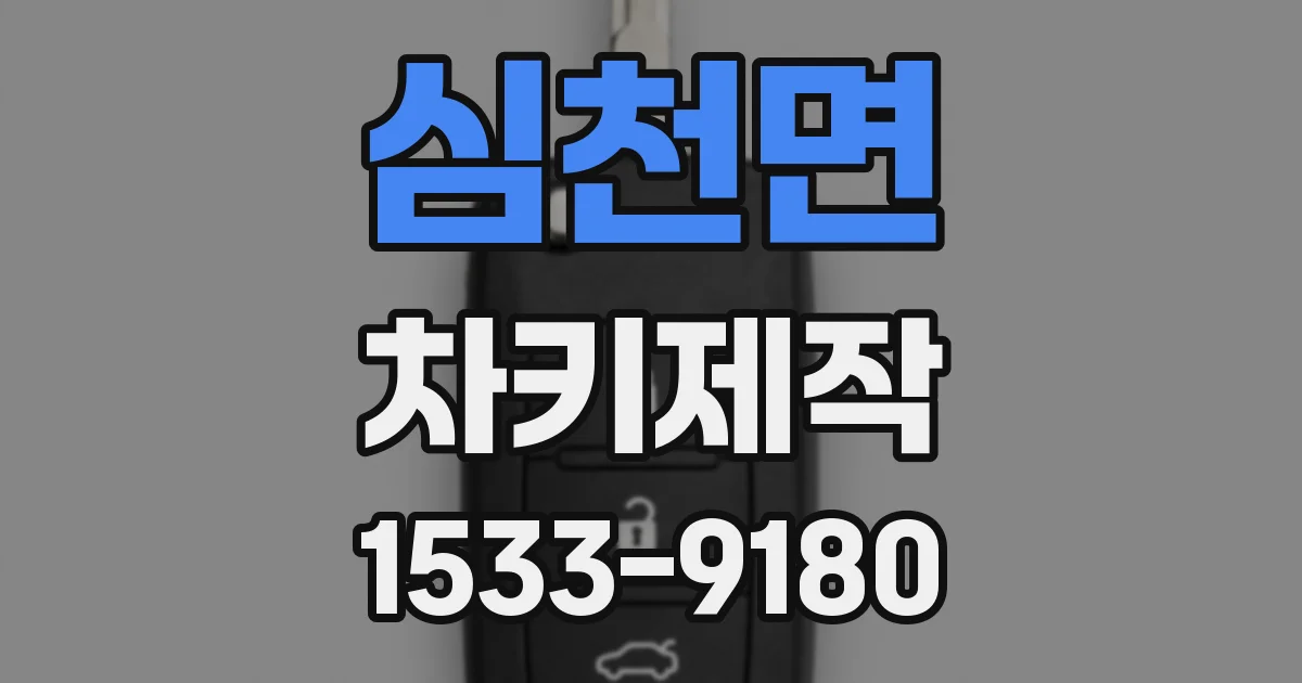 심천면 차키제작