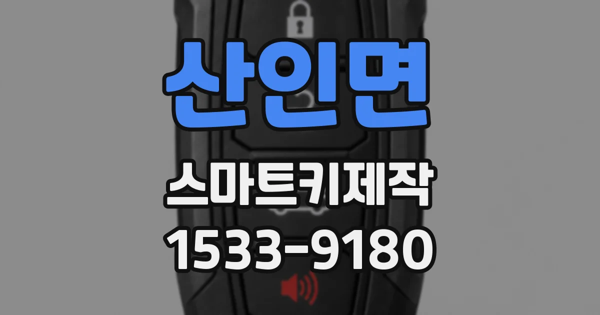 산인면 스마트키제작