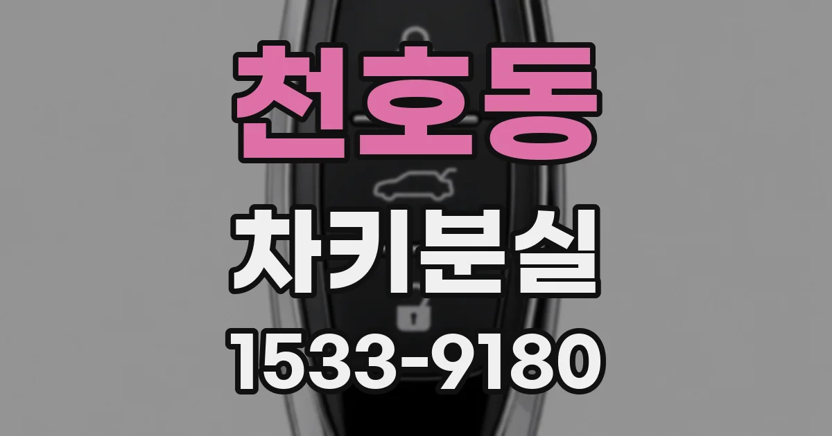 천호동 차키분실