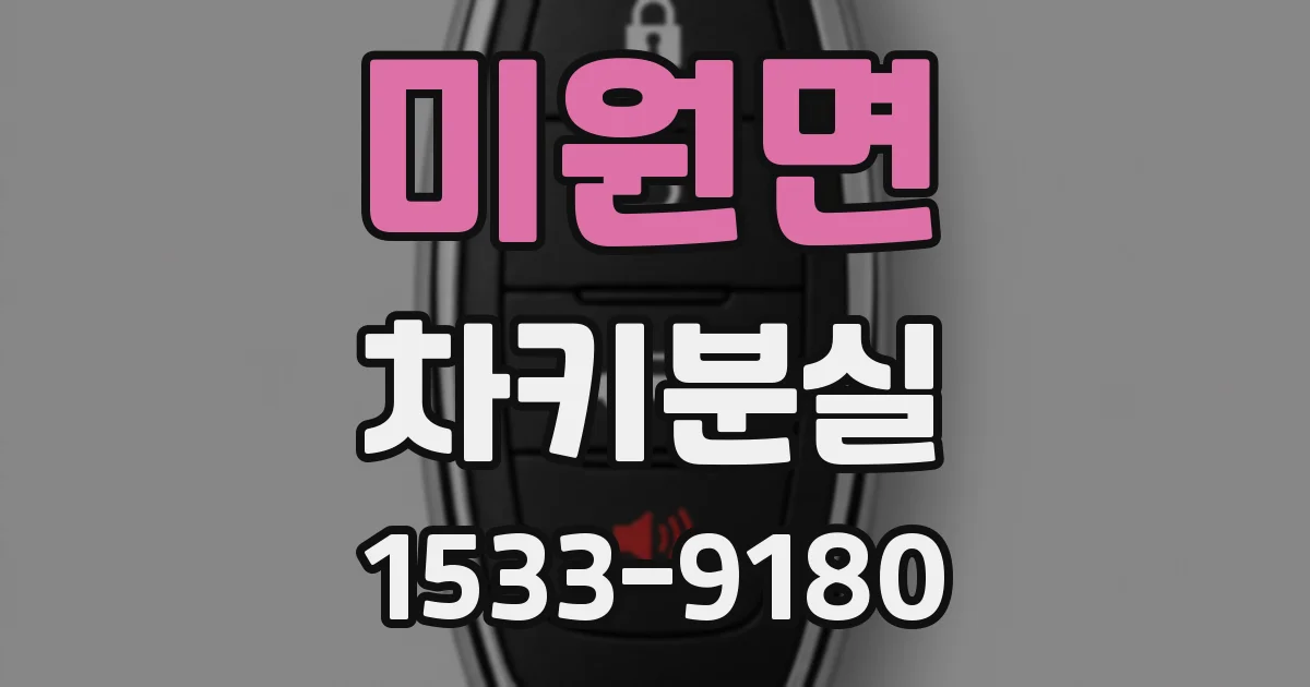 미원면 차키분실