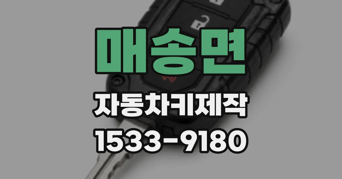 매송면 자동차키제작