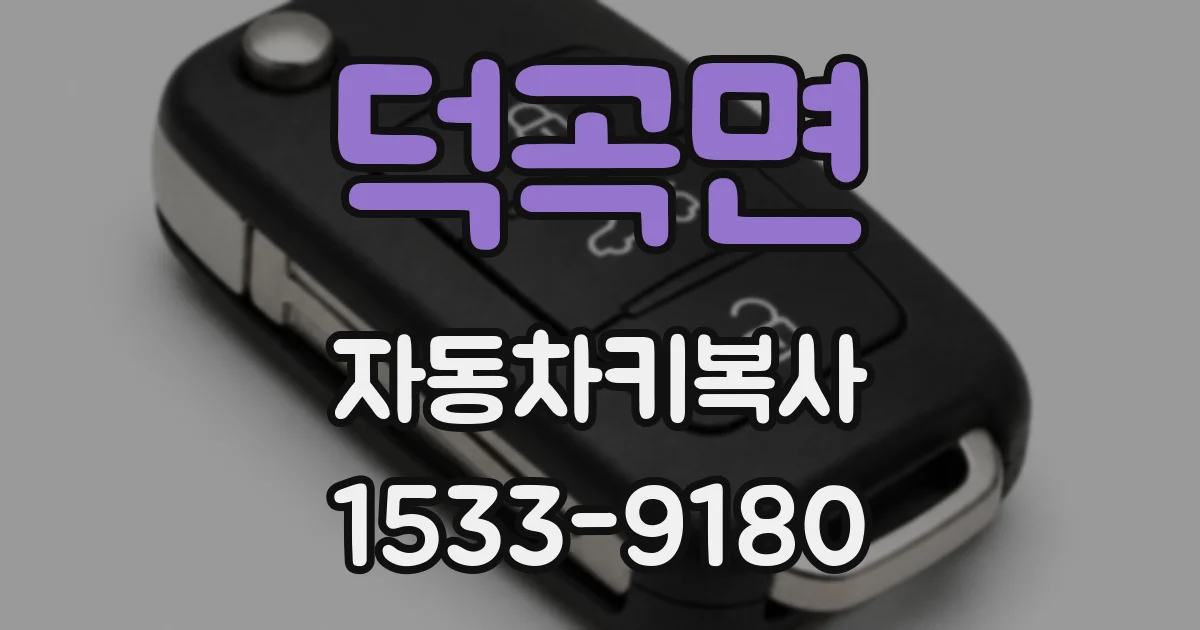 덕곡면 자동차키복사