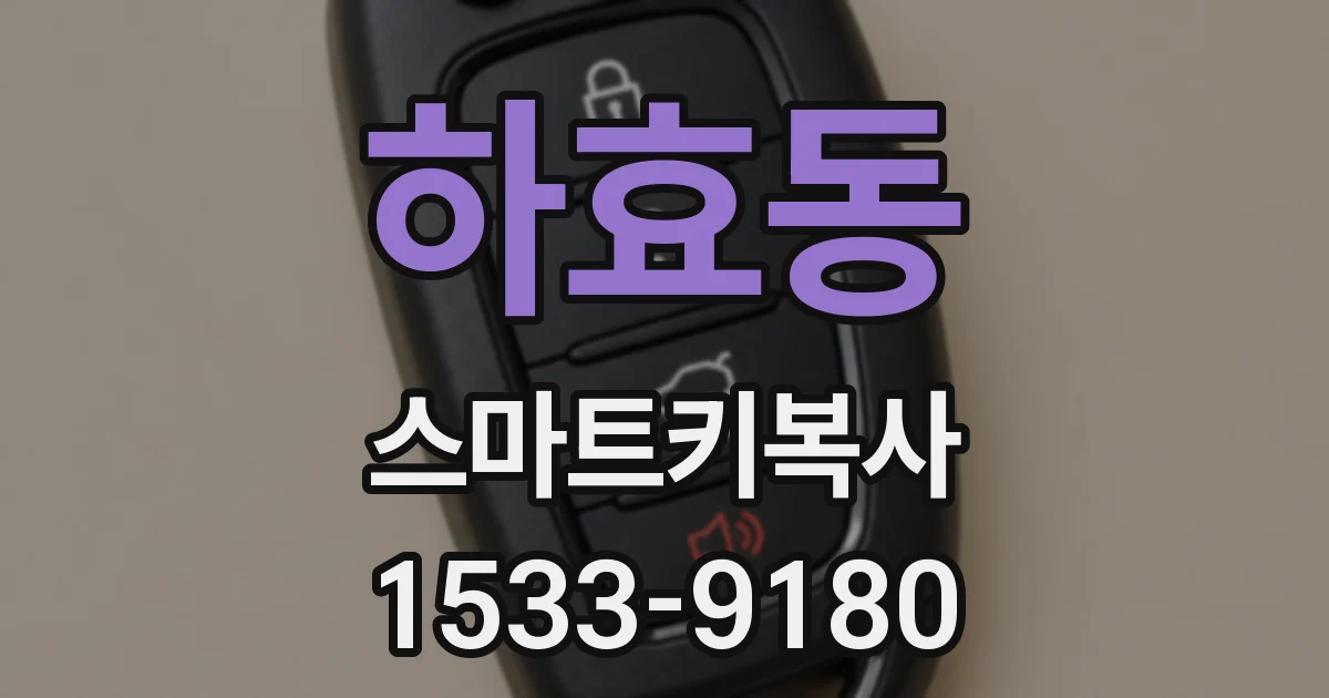 하효동 스마트키복사