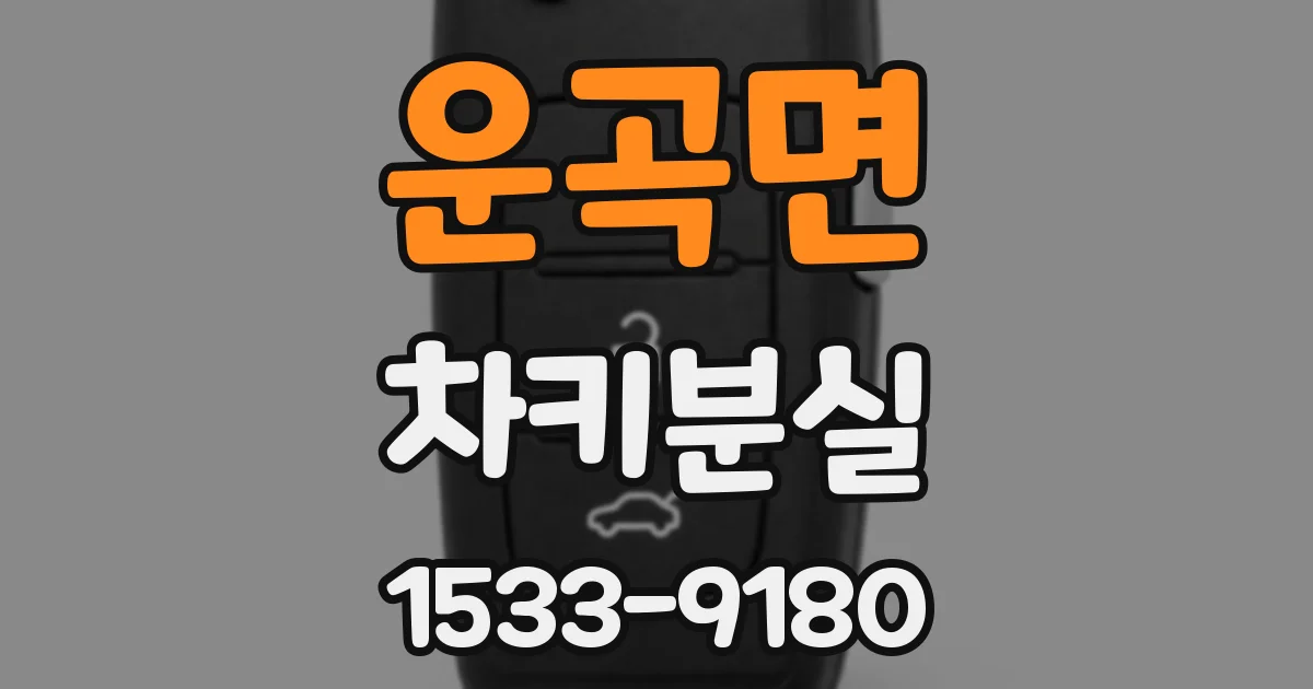 운곡면 차키분실