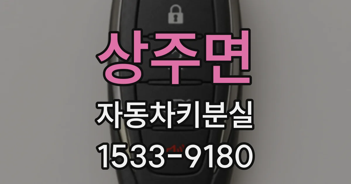 상주면 자동차키분실