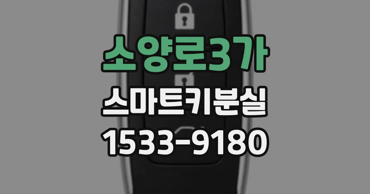 소양로3가 스마트키분실