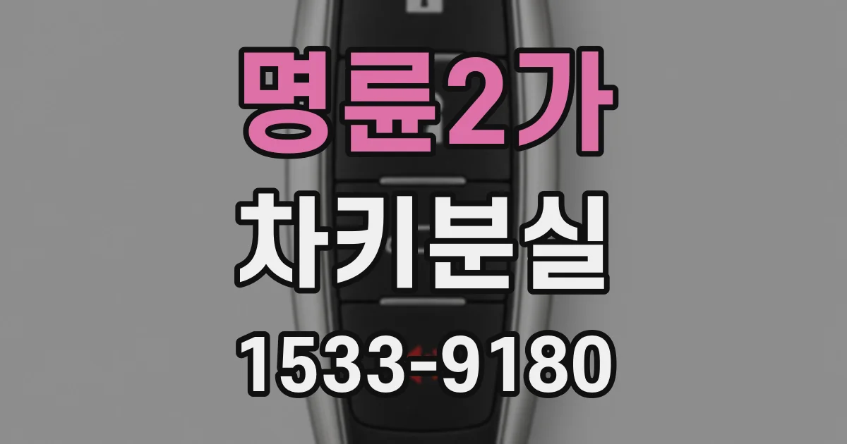 명륜2가 차키분실