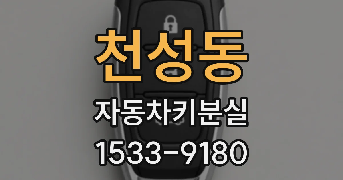 천성동 자동차키분실
