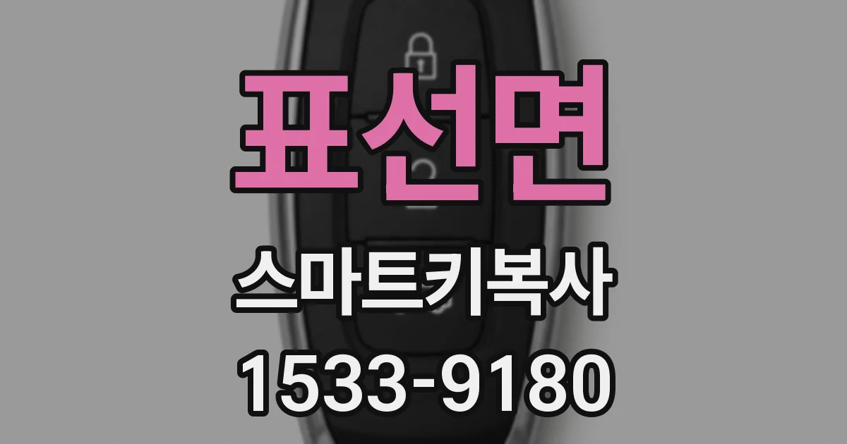 표선면 스마트키복사