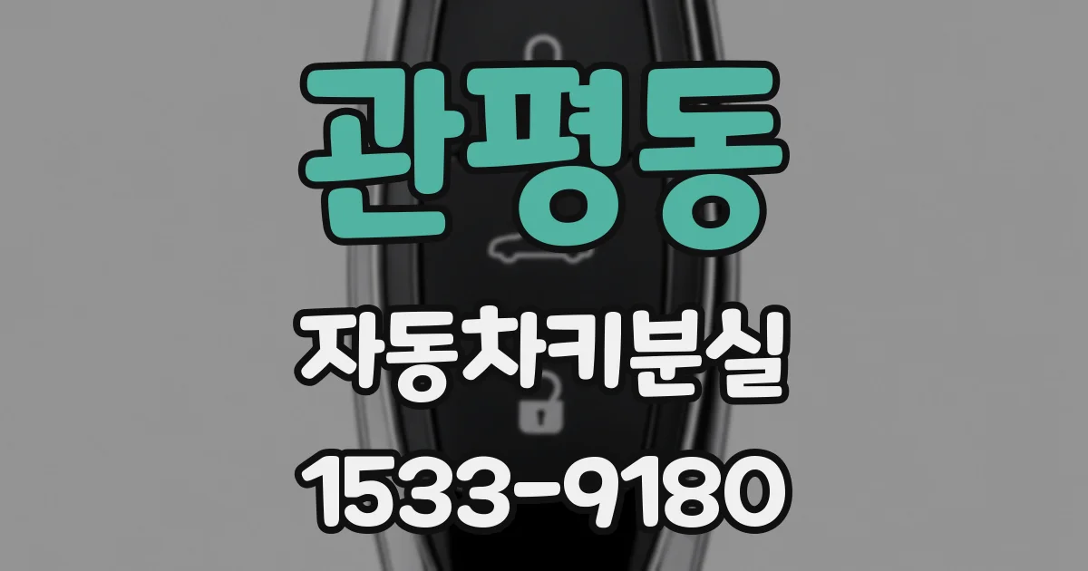 관평동 자동차키분실