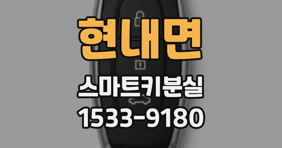 현내면 스마트키분실