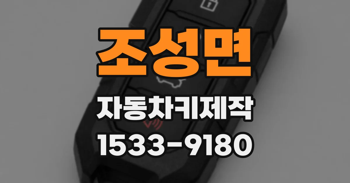 조성면 자동차키제작
