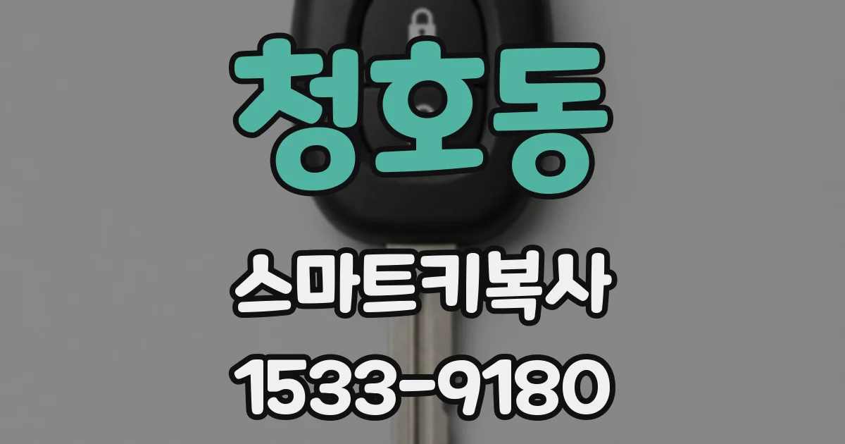 청호동 스마트키복사
