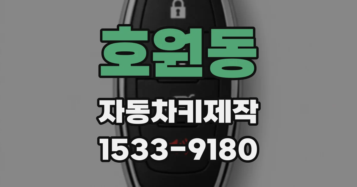 호원동 자동차키제작