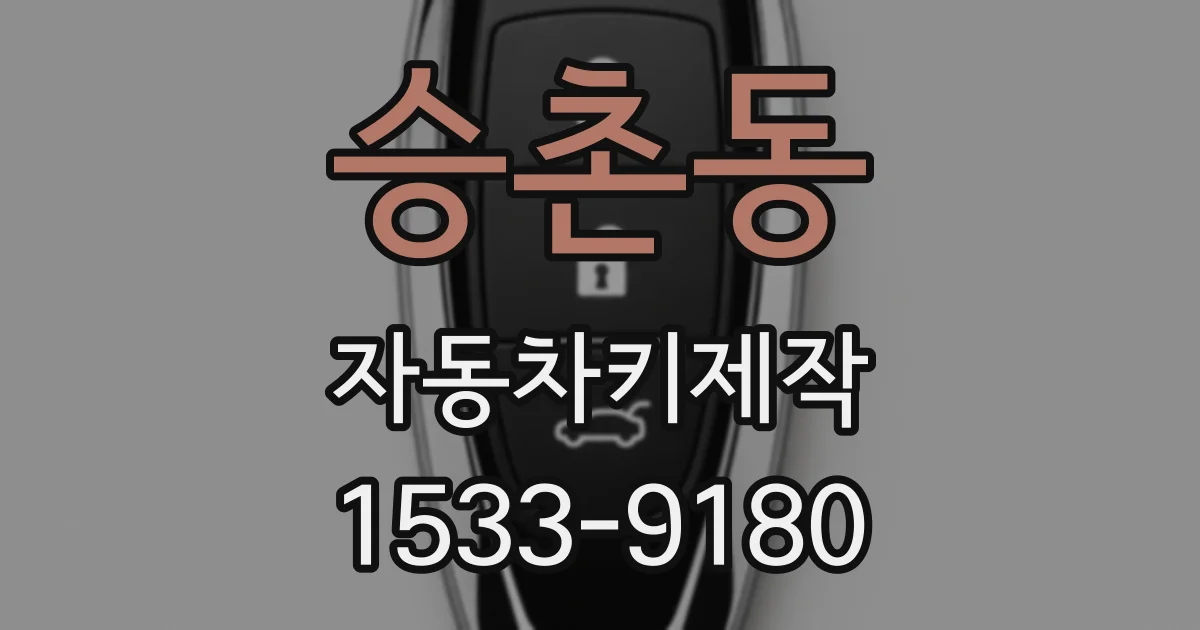 승촌동 자동차키제작