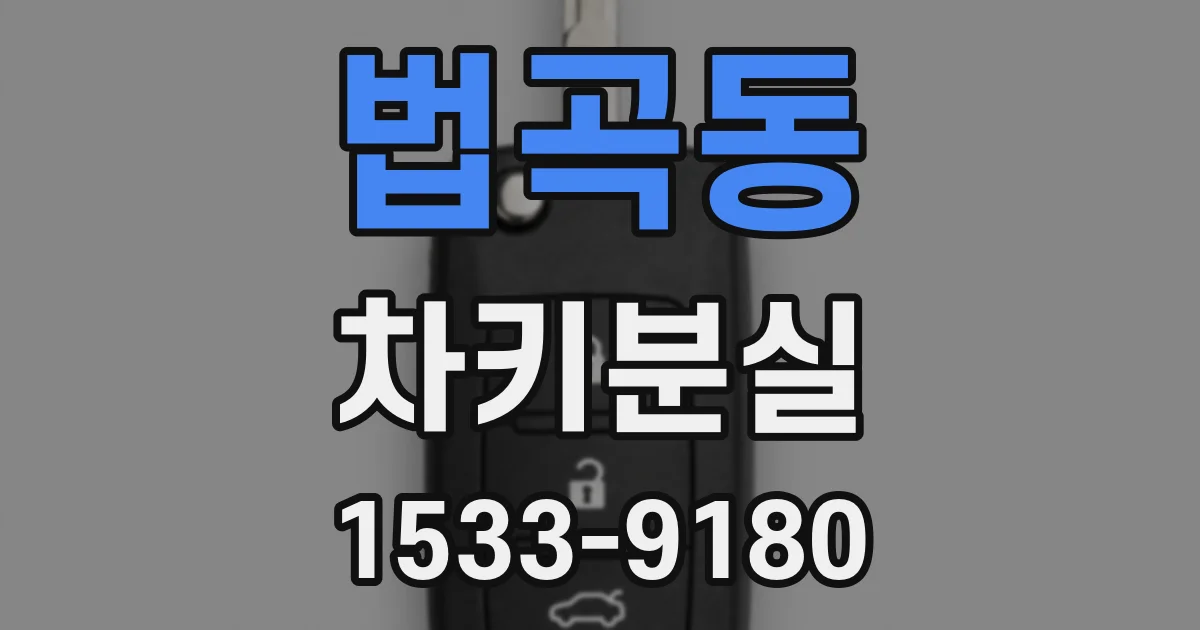 법곡동 차키분실