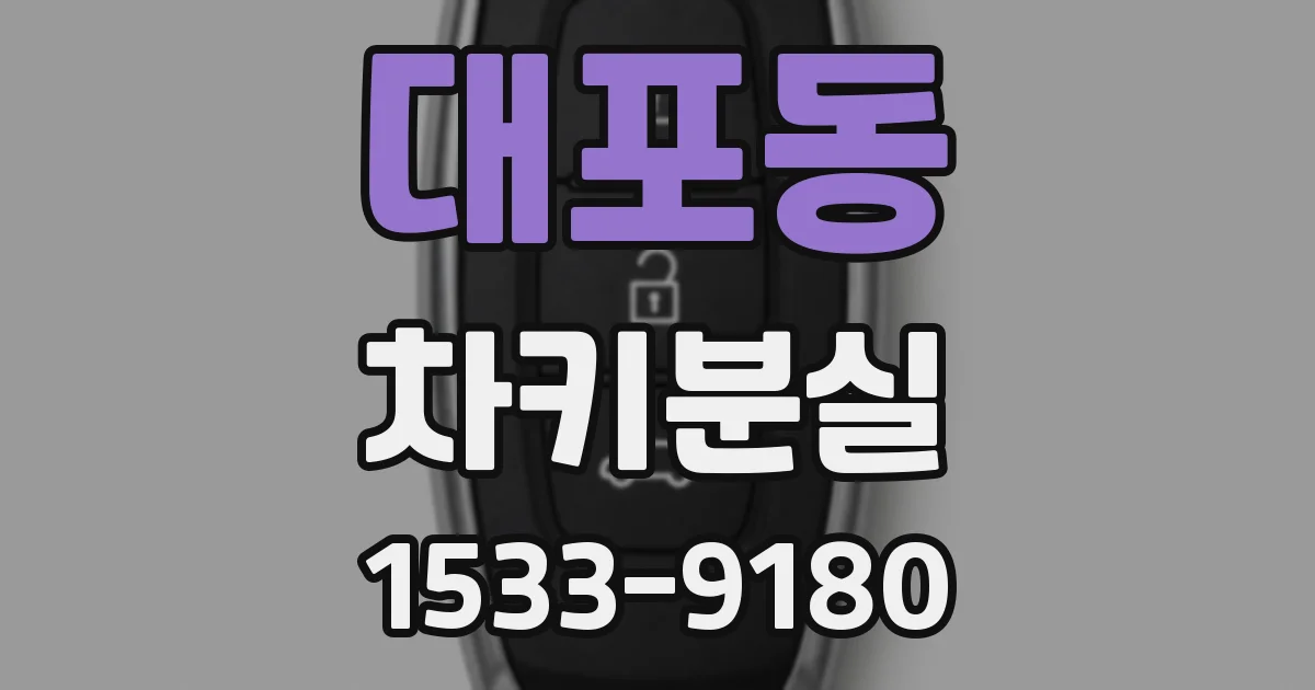 대포동 차키분실