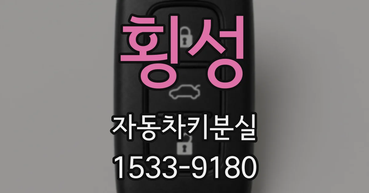 횡성 자동차키분실