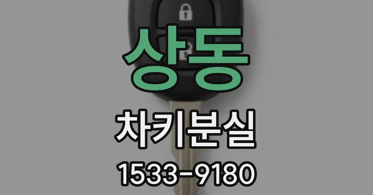 상동 차키분실