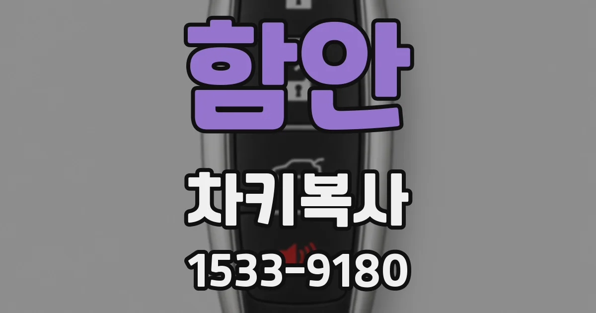 함안 차키복사