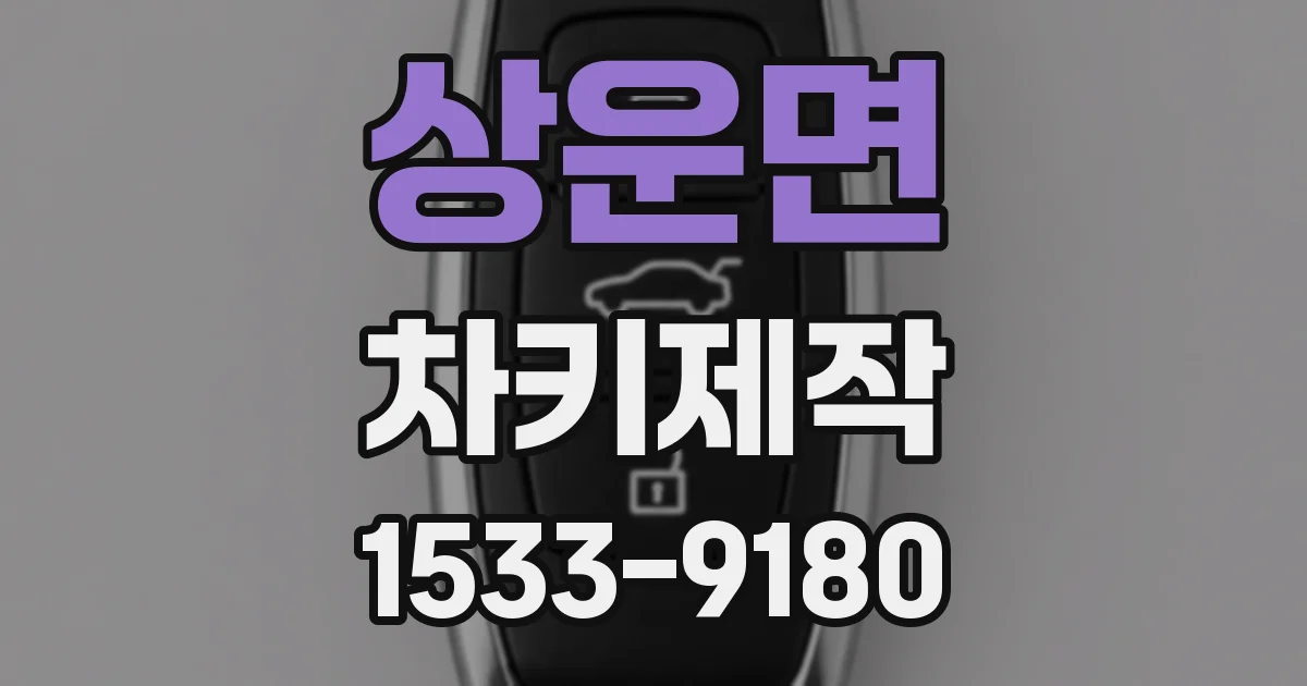 상운면 차키제작