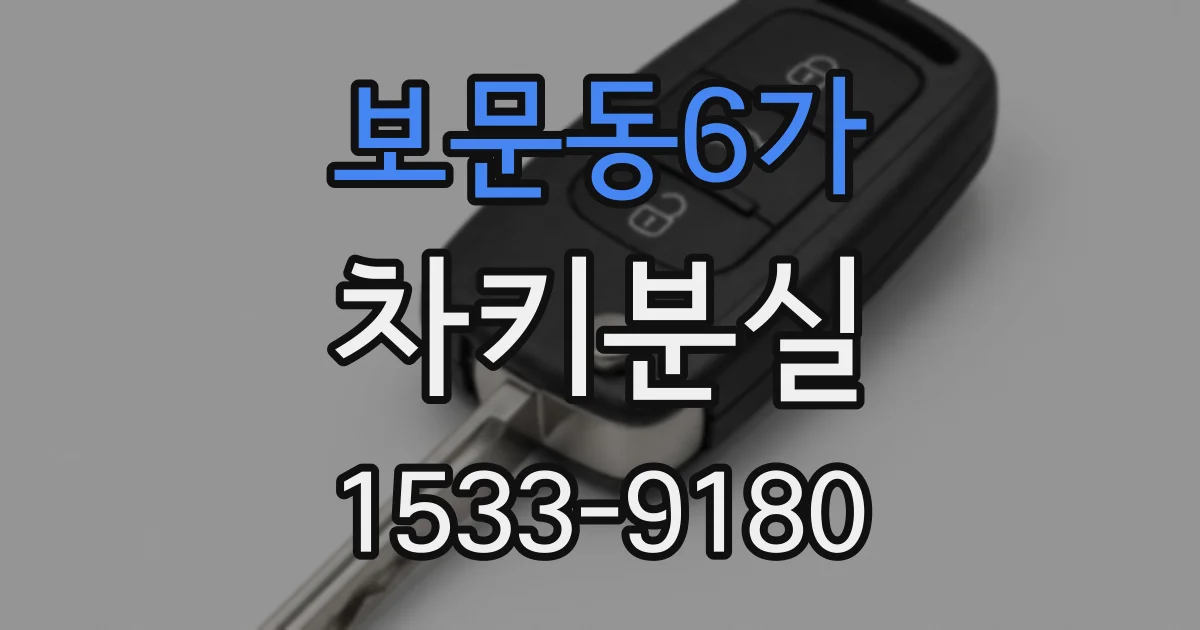 보문동6가 차키분실