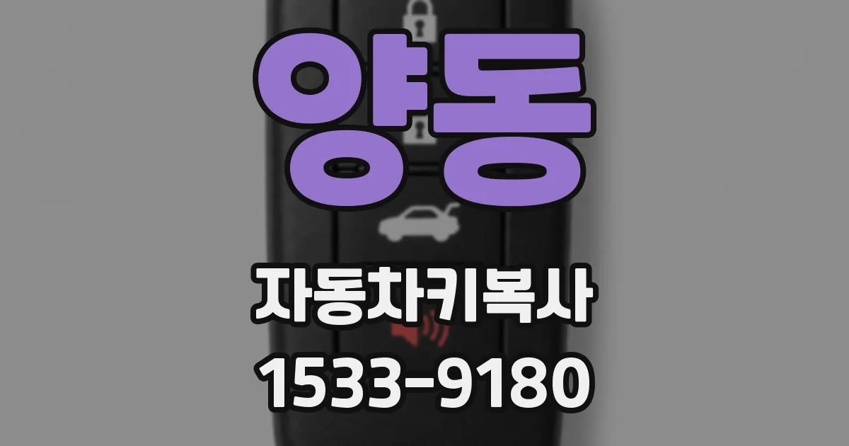 양동 자동차키복사