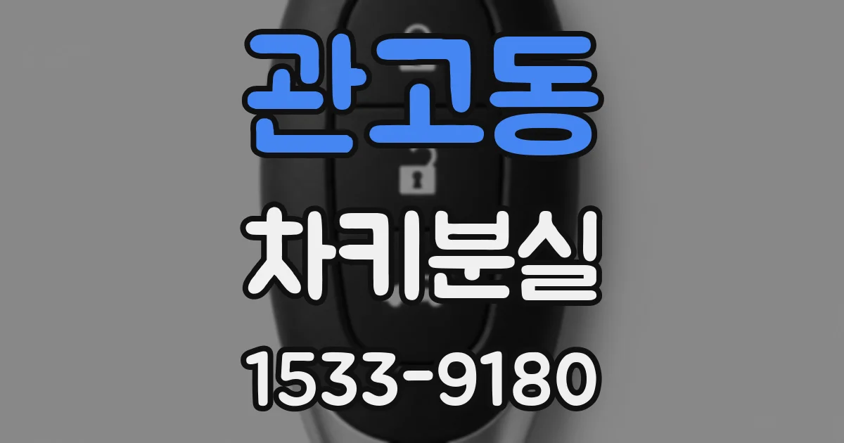 관고동 차키분실
