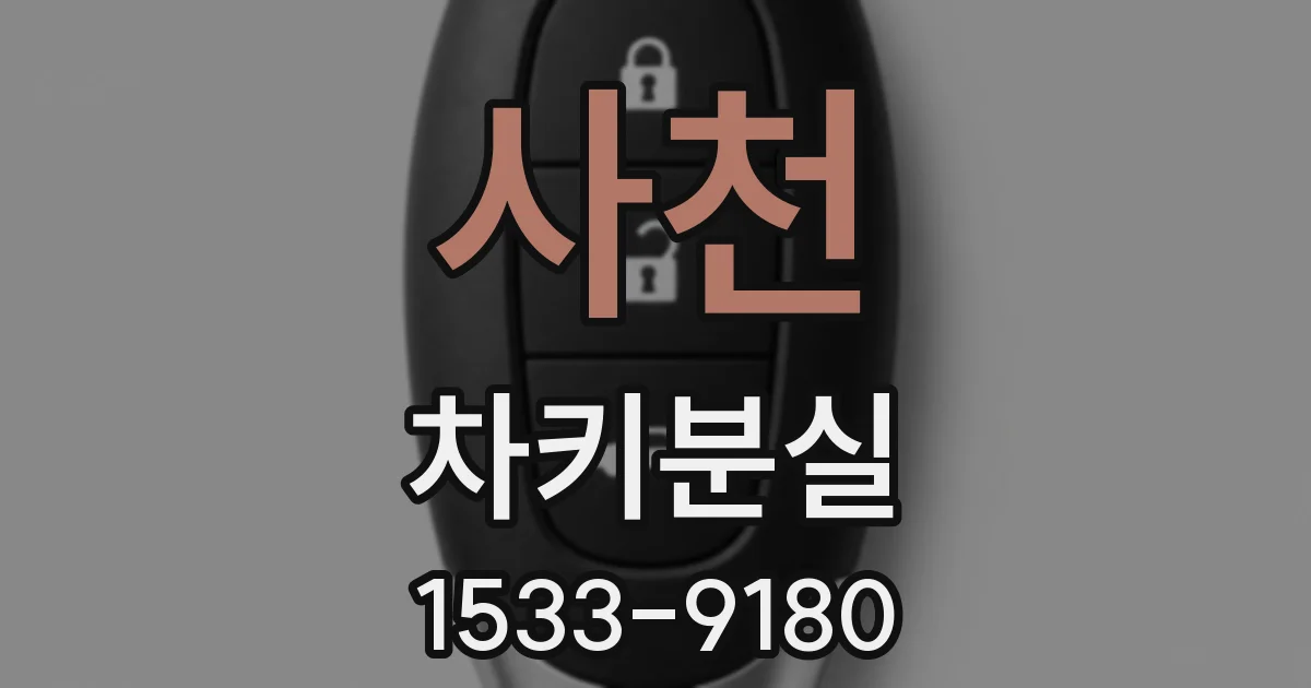 사천 차키분실