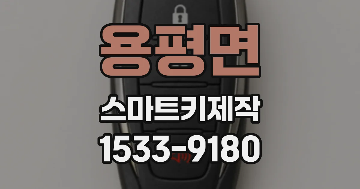 용평면 스마트키제작