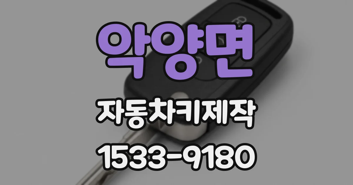 악양면 자동차키제작