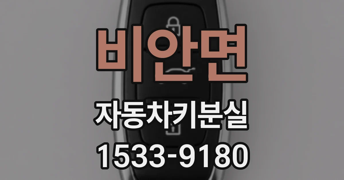 비안면 자동차키분실