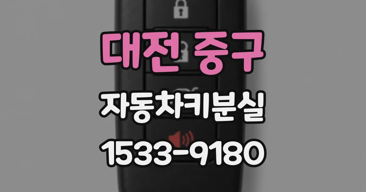 대전 중구 자동차키분실