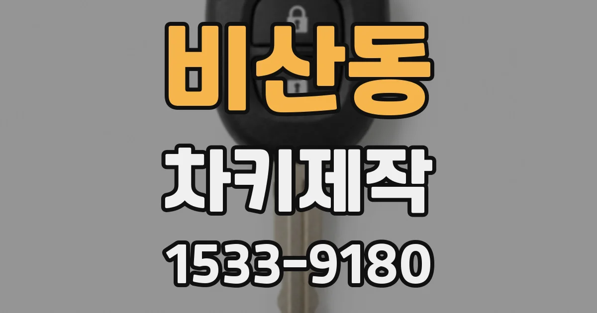 비산동 차키제작