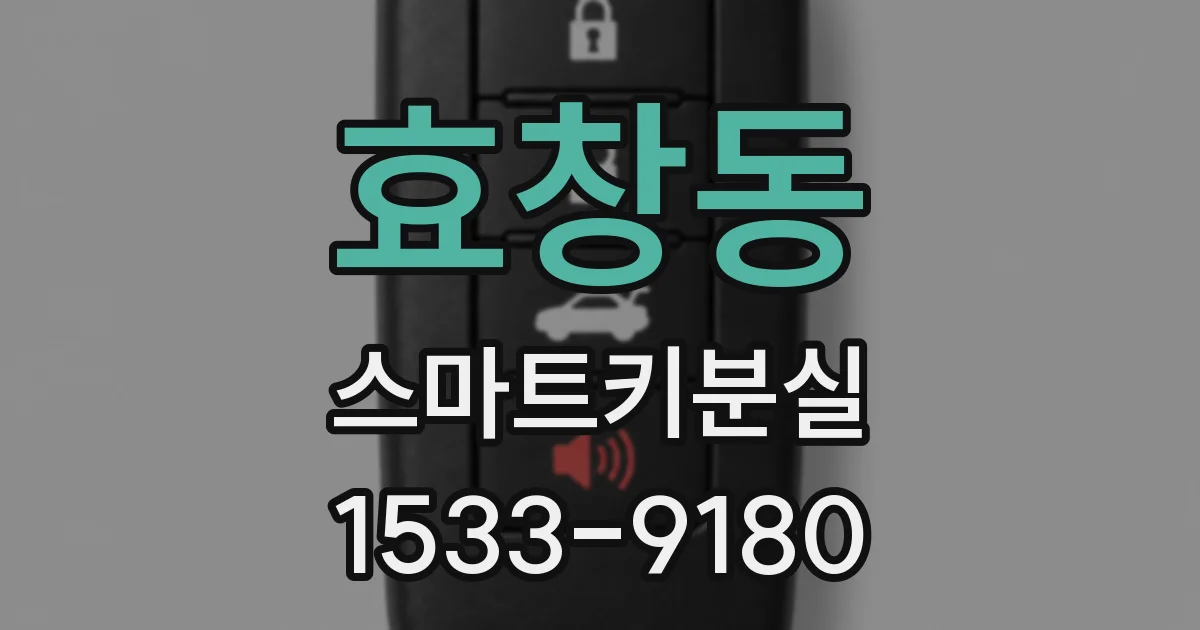 효창동 스마트키분실