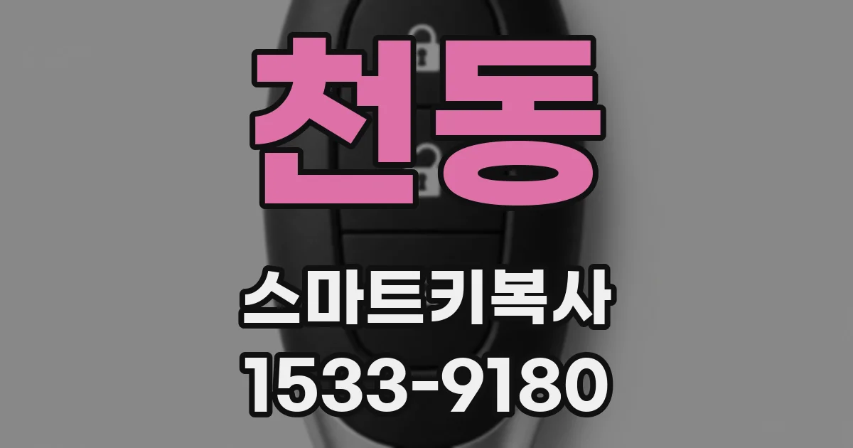 천동 스마트키복사