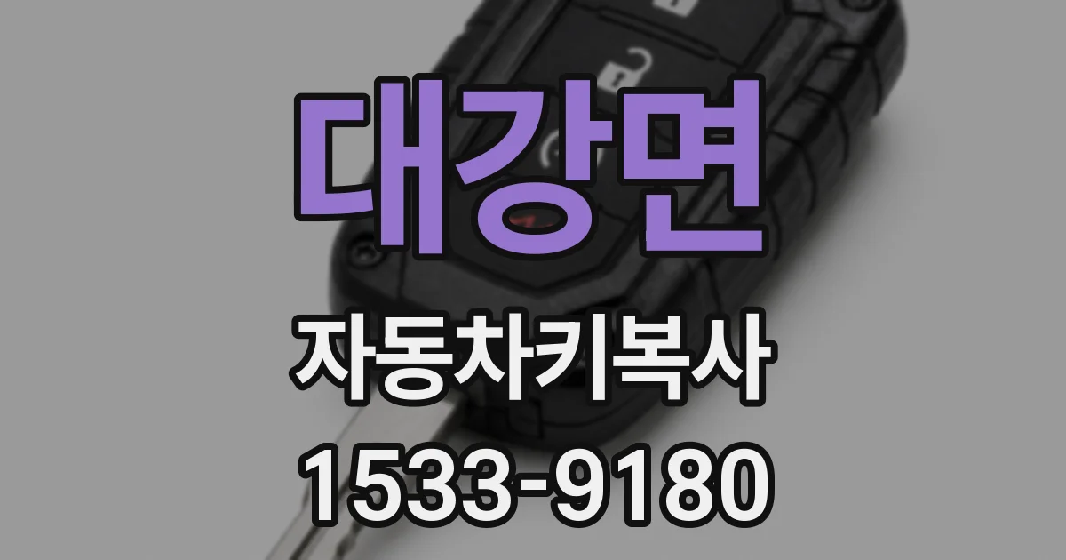대강면 자동차키복사