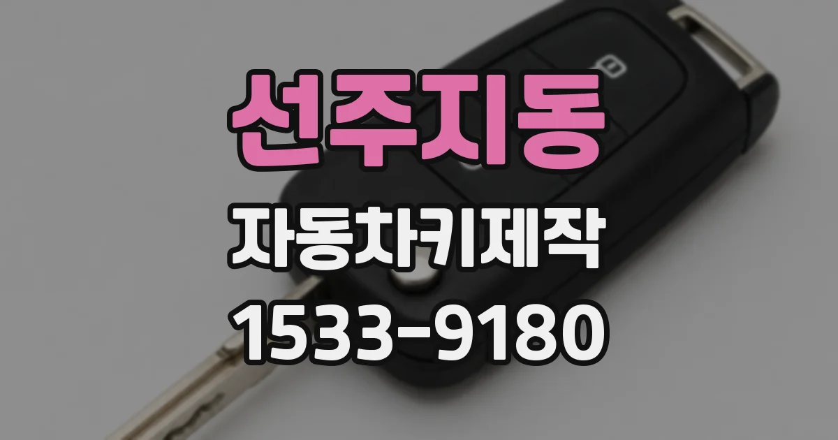 선주지동 자동차키제작