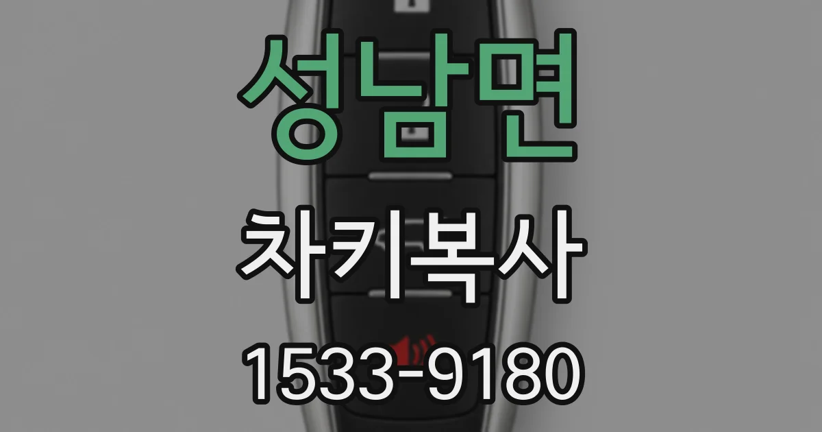 성남면 차키복사