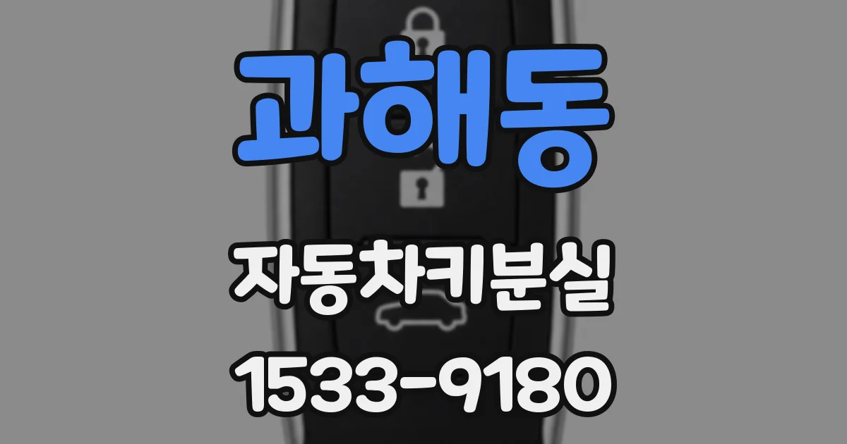 과해동 자동차키분실