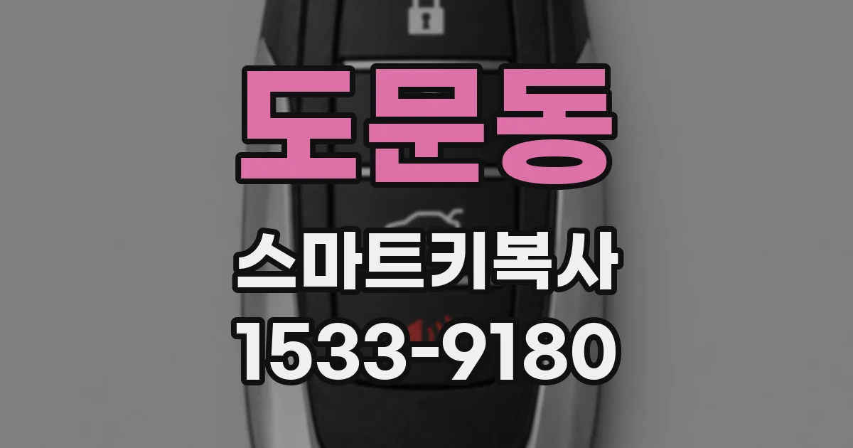 도문동 스마트키복사