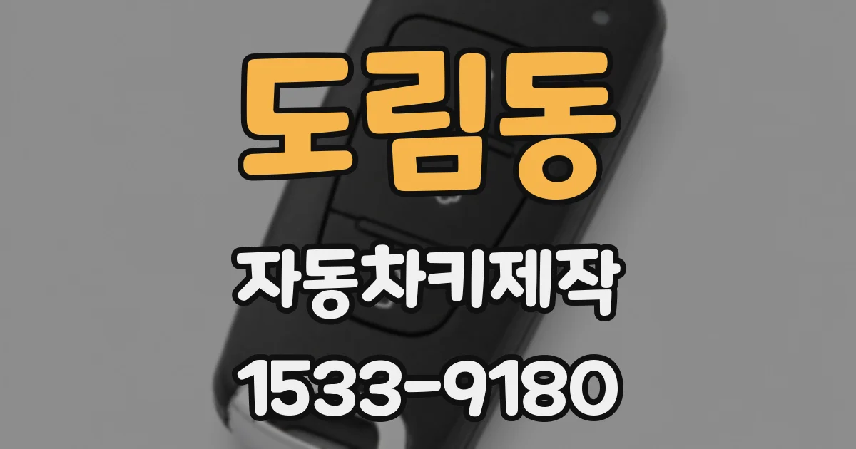 도림동 자동차키제작