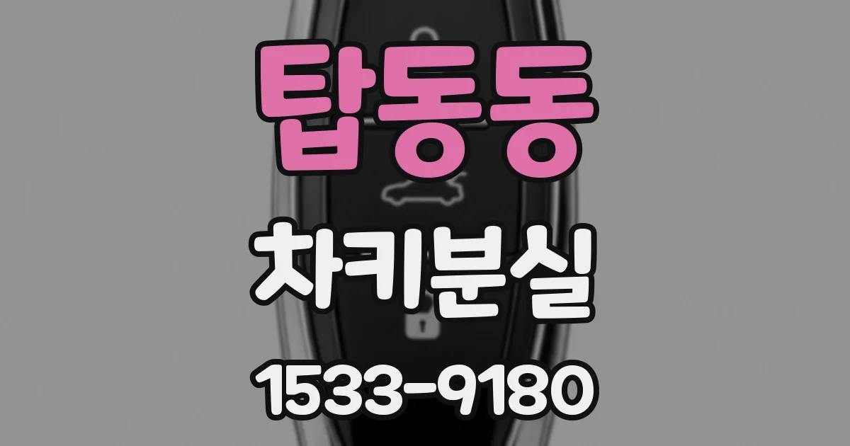 탑동동 차키분실