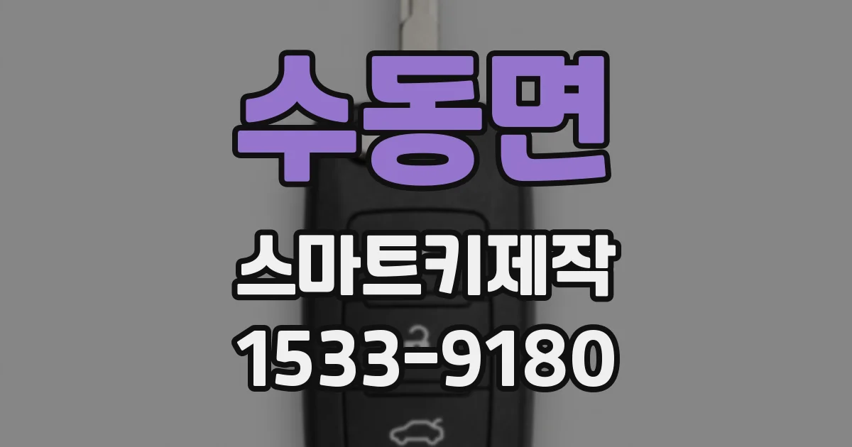 수동면 스마트키제작