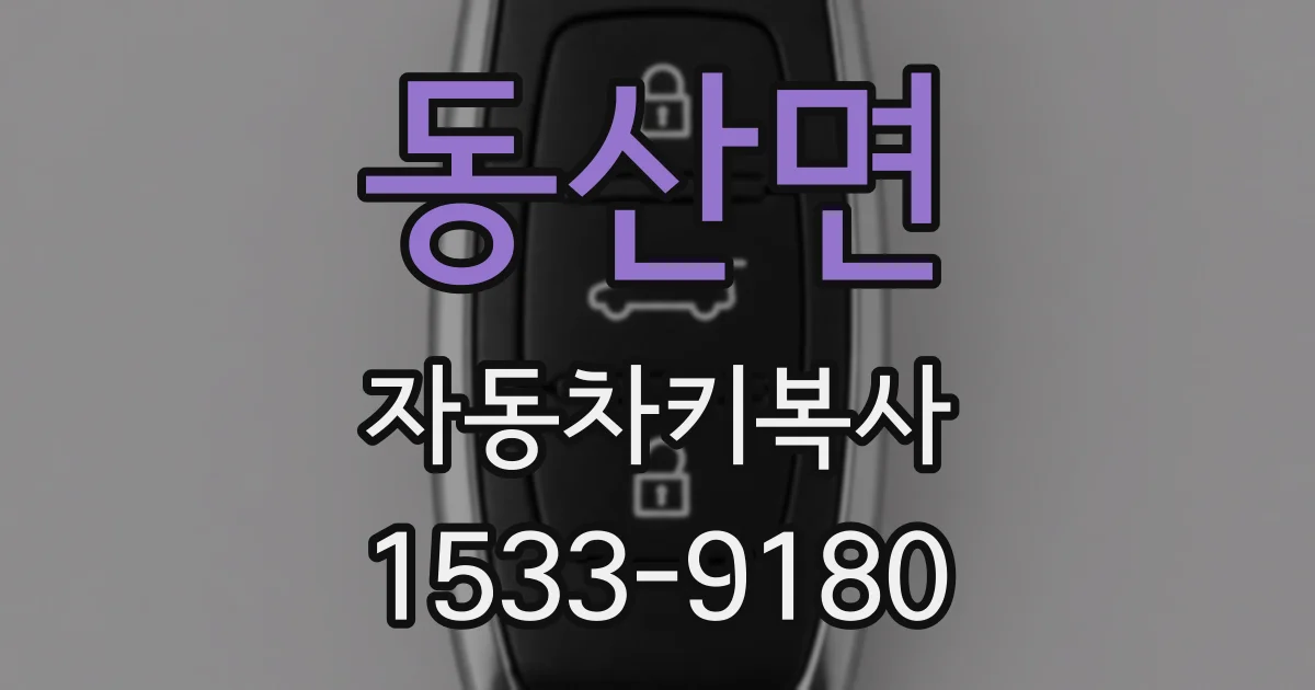 동산면 자동차키복사