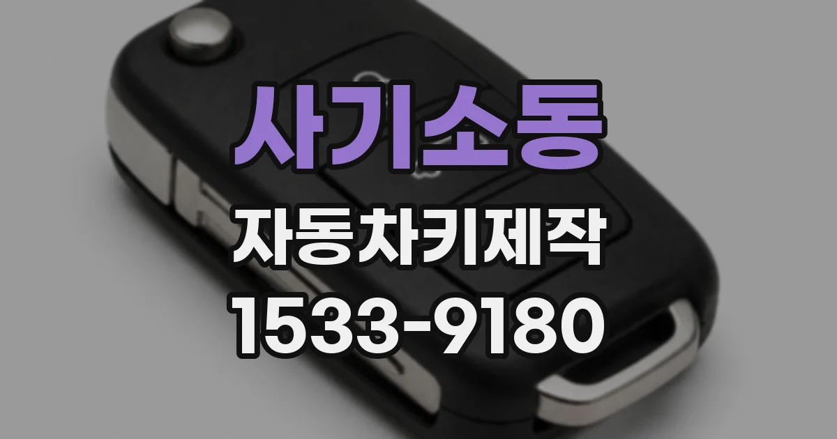 사기소동 자동차키제작