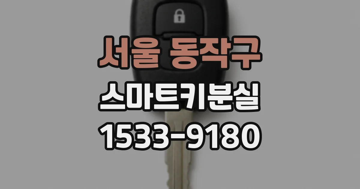 서울 동작구 스마트키분실